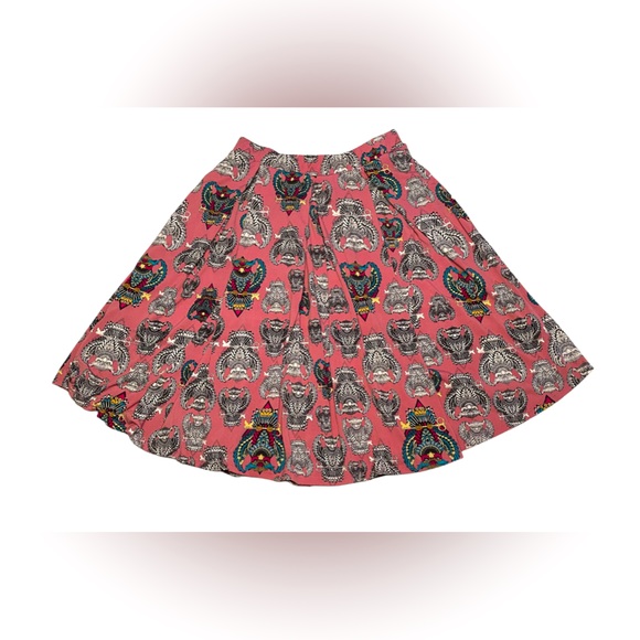 LulaRoe: Skeleton Key Pattern Swing Skirt - Picture 5 of 17